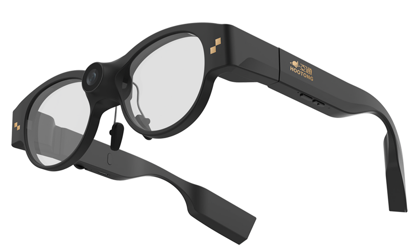 HooTong Full Color AI Night Vision Smart Glasses with Low-Light Camera & Video Recording